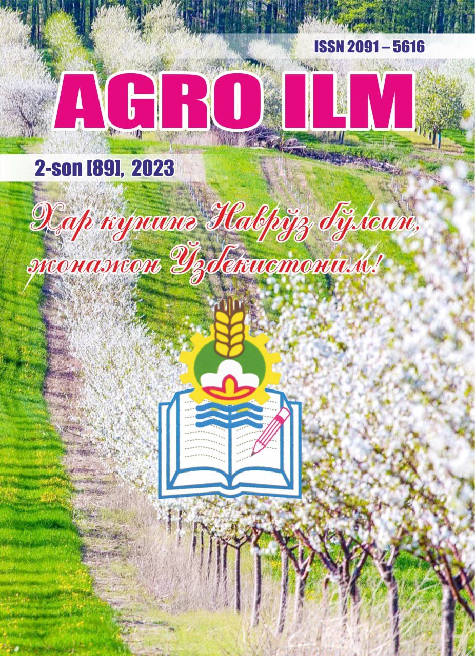 “AGRO ILM” jurnali 2-son [89], 2023