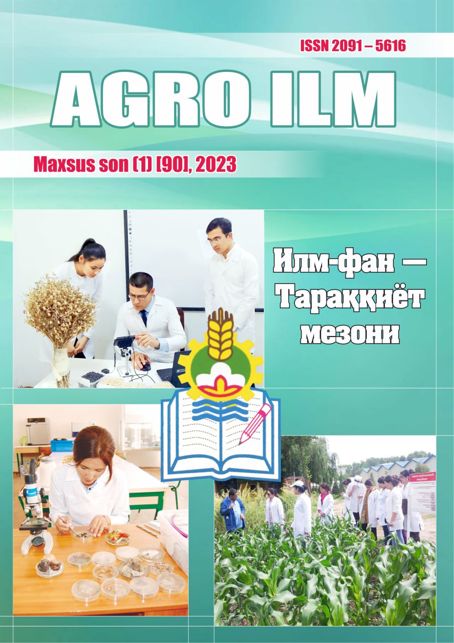 “AGRO ILM” jurnali Maxsus son 1 [90], 2023