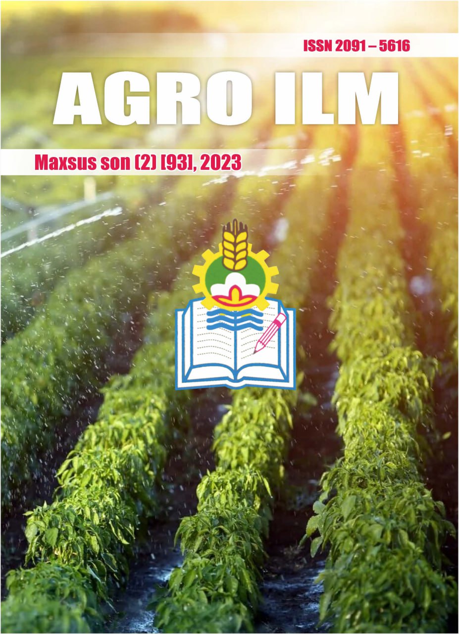 “AGRO ILM” jurnali Maxsus son 2 [93], 2023