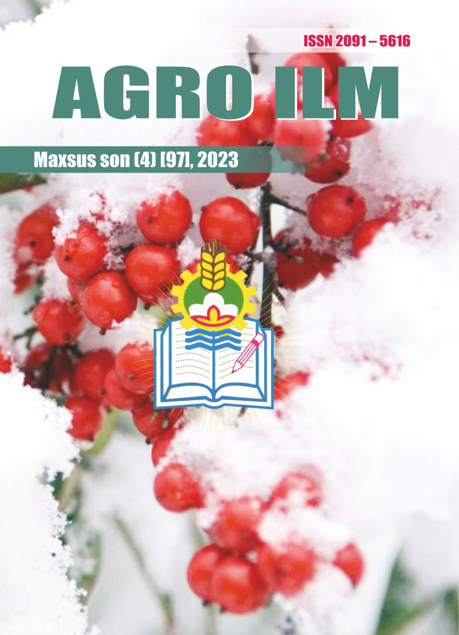 “AGRO ILM” jurnali Maxsus son 4 [97], 2023